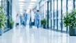 © Generative AI - medical staff walking through hospital corridor