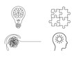 © Khammy XAIVANHKHAM - Set of continuous line art mental clarity and problem solving vector icons