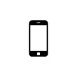 © Faiz - Smartphone icon. Solid black glyph of a smartphone for mobile phone and device.
