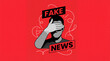 © Luz - A man covers his eyes with his hand, with the words 'Fake News' displayed prominently, symbolizing disbelief or avoidance of misinformation.