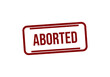© BD STOCK - Bold red aborted stamp on clean background isolated on transparent background