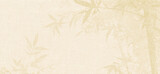 light beige canvas background featuring a faded, elegant yellow bamboo leaf and stalk pattern.
