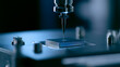© A2Z AI  - Advanced industrial manufacturing tool precision processing microchip component inside clean production facility for modern technology solution