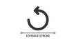 © Eman - Minimalist counterclockwise arrow icon displaying bold black lines with a clean aesthetic design for modern digital user interface software applications