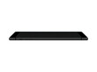 © Hmen - Vista lateral de una tableta electrónica moderna de color negro con pantalla apagada, aislada sobre un fondo blanco puro, ideal para maquetas de diseño de interfaz de usuario y presentaciones