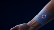 © Rashidul - Futuristic smart medical patch on human arm displaying glowing biometric data. AI healthcare with biometric technology futuristic monitoring interface hologram innovation. AI. healthcare