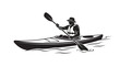 © Jacksn - Silhouette Kayaker Paddling on Water, Outdoor Recreation and Sport