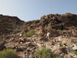 © Олексій Остистий - Active woman traveler exploring a dry rocky valley under a bright sun