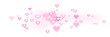 © PNG FORGE - Pink neon heart shape banner with floating love symbols and romantic glow for valentine day projects and social media isolated on a transparent background