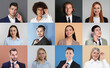 © New Africa - Businessmen and businesswomen of different ages, collection of portraits