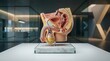 © Rupanala - Anatomical model of the male reproductive system displayed on a stand in a laboratory.