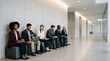 © Juan - Diverse business professionals waiting for a job interview in an office hall