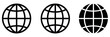 © ALX - Globe grid icon set. World wide web symbols collection. Vector pictograms for global network, planet Earth, international business, internet domain, communication and user interface design.