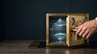 © KohXD - Long-term investment visualized as committing capital for future horizons by closing a time-lock safe for security