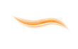 © ikril - A smooth, flowing orange wave shape curves dynamically across a white background. The streak features graduated opacity and soft edges creating a sense of lightness and motion.