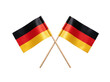 © MDBELAL - Two small crossed german flags on wooden sticks isolated on transparent background