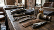 © Dancok - Vintage barber tools arranged on wooden table 3.