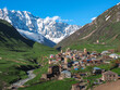 © Marcin Dobas - Ushguli Medieval Village Below Snow Mountain Peak in Svaneti Georgia