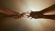 © Abdul - Two hands pulling apart a fraying rope representing conflict and tension