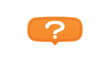 © MDABADUL - Orange speech bubble with white question mark icon symbol question solution communication thinking dialogue