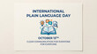 © Laiba Javed - International Plain Language Day poster design with global communication icons 4K HD