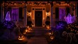 © MOHD Faizan  - Haunted House Halloween Decorations at Night