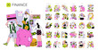 © inspiring.team - Finance people managing savings and payments vector set