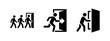 © Lili - Emergency Exit and Evacuation Route Icons - Safety and Escape Direction Symbols