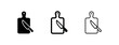 © liubomir118809 - Cutting board and knife icon set in solid, bold, and outline styles. Kitchen and cooking tools symbol.