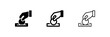 © liubomir118809 - Hand inserting coin into slot icon set. Donation and payment symbols for savings, charity, and finance.