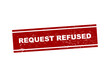 © WOMAN PNG - Red refused request stamp on white background isolated on transparent background