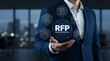 © Nasima88 - Businessman holding RFP request for proposal icon virtual business interface