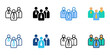 © texaplanet - Workforce icons with single set multiple style collection. Vector illustration