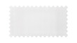 © Noah - Blank white postage stamp with perforated edges, isolated on transparent background