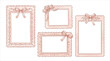 © Ihfaz - Romantic Pink Bow Decorative Frame Collection