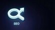 © Haseeb - Large glowing SEO magnifying glass with arrow