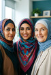 © Pixel-Shot - Diversity and inclusion in the workplace, professional women wearing hijabs collaborating in a modern office environment with diverse age and background
