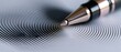 © SJarkCube - Close-up of a pen on a textured surface with circular grooves