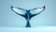 © Indah S - Blue whale tail fluke | Majestic ocean life symbol | Minimalist art