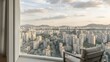 © 행운 행 - 고층 빌딩과 아파트가 보이는 흐린 날의 도심 스카이라인City skyline on a cloudy day with high-rise buildings and apartments
