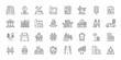 © Bezvershenko - Urban Engineering icons in line design. urban engineering, city, infrastructure, road, bridge, planning, utilities on white background vector. Urban Engineering editable stroke icons.