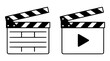 © Irtiko - Professional movie clapboard vector graphic illustration set for media production