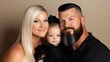 © pvl0707 - A joyful family portrait capturing love and warmth in natural light, showcasing a father and his daughters' bright smiles