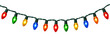 © Nastya_art - Bright string of colorful Christmas lights with glowing red, green, blue, yellow and orange bulbs. Isolated on transparent background for holiday banners, festive borders