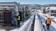 © Anastasiya Ri - Geothermal district-energy center feeding insulated hot-water pipes