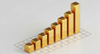 © Ageng - A shiny golden bar chart depicting consistent financial growth and successful corporate progress sits upon a structured grid to represent the thriving nature of current global investment