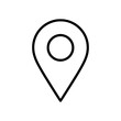 © Win - Location pin icon flat outline in black