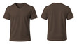 © Drip - Blank Walnut Brown V-Neck T-Shirt Front and Back Apparel Mockup