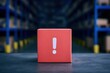© wpw - Red Package Recall Warning in Warehouse