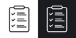 © iconic - Checklist icon flat outline in black